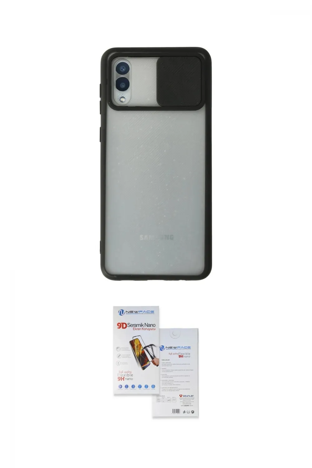 ieg™ Galaxy A02 Kılıf Vadi Çizgi - Siyah Seramik Nano Ekran Koruyucu