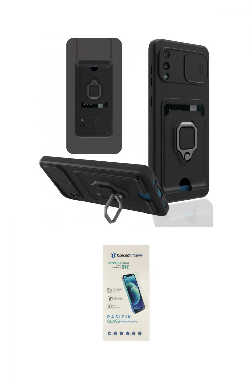ieg™ Galaxy A02 Kılıf Vadi Form Prime - Şeffaf Pasifik Cam Ekran Koruyucu