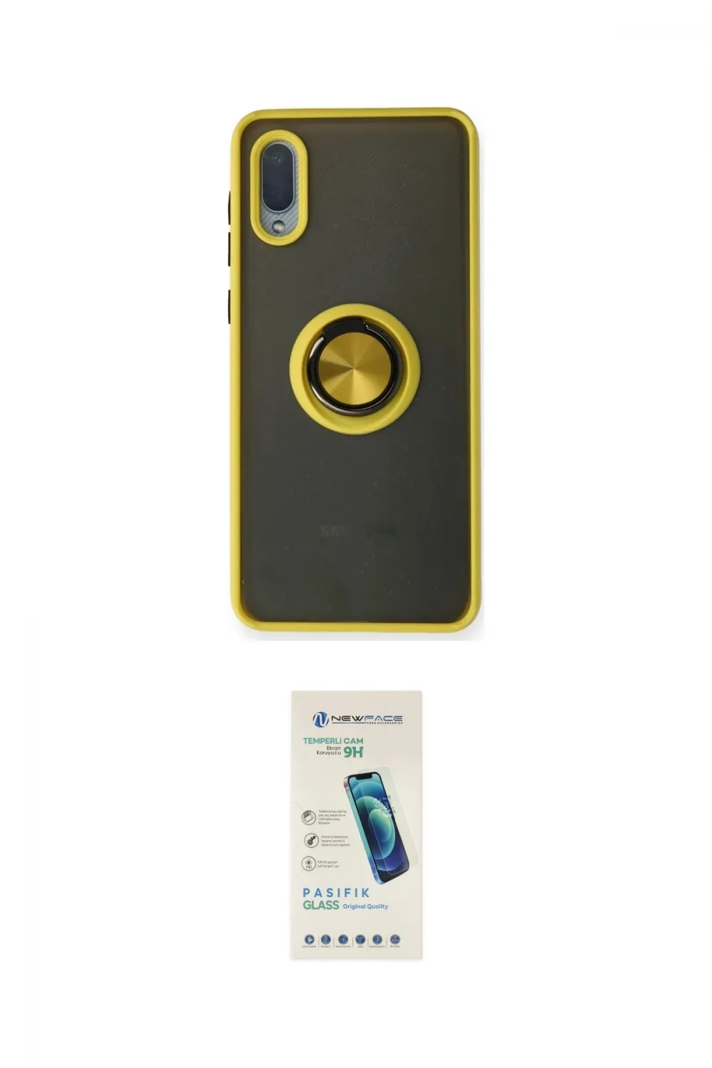 ieg™ Galaxy A02 Kılıf Yörünge Çizgi - Şeffaf Pasifik Cam Ekran Koruyucu