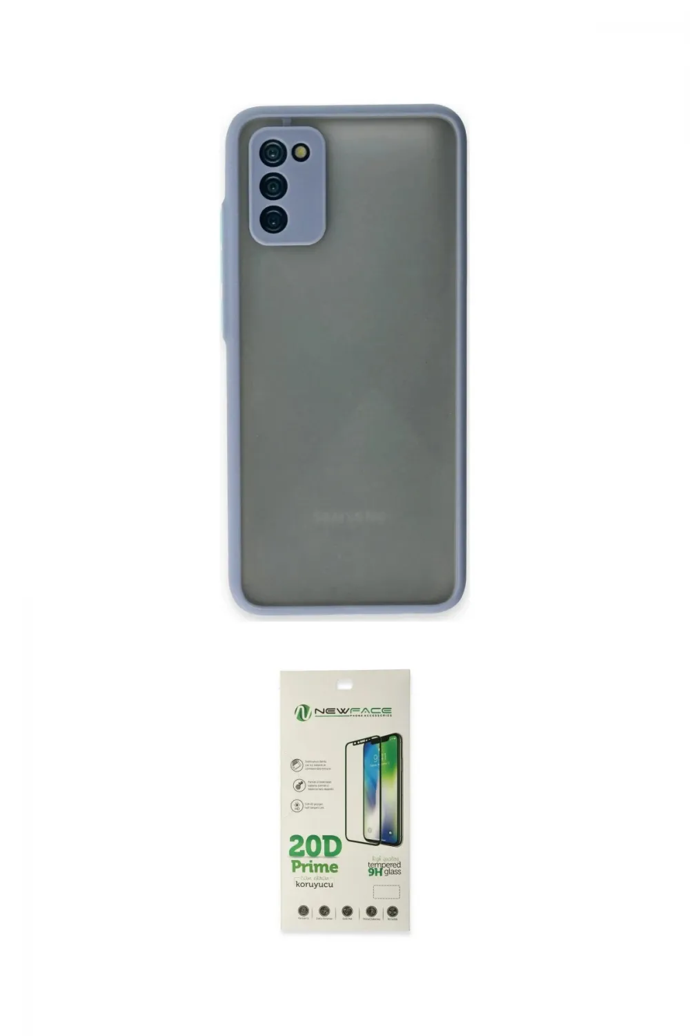 ieg™ Galaxy A02S Kılıf Ahenk Çizgi Serisi - Siyah 20D Premium Cam Ekran Koruyucu