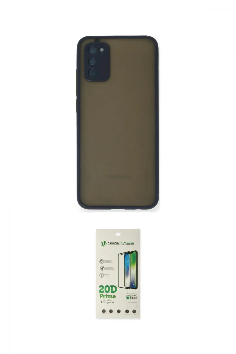 ieg™ Galaxy A02S Kılıf Ahenk Çizgi Serisi - Siyah 20D Premium Cam Ekran Koruyucu