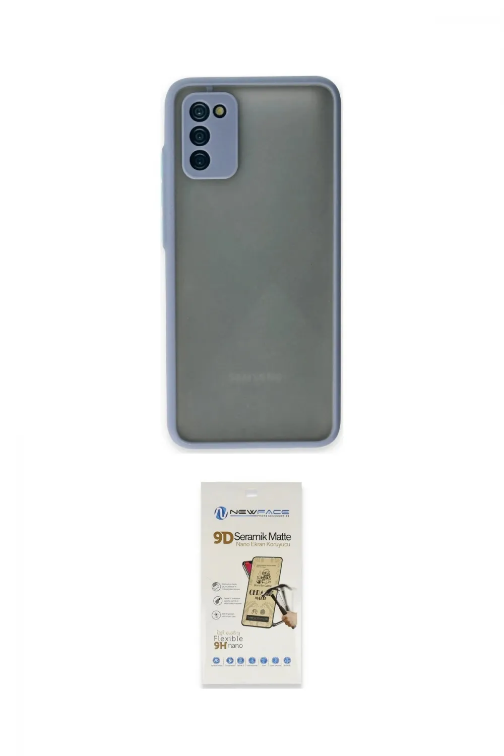 ieg™ Galaxy A02S Kılıf Ahenk Çizgi Serisi - Siyah Mat Seramik Nano Ekran Koruyucu