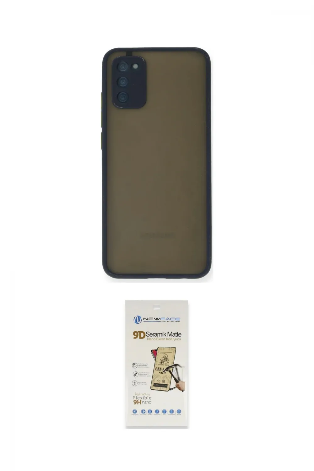ieg™ Galaxy A02S Kılıf Ahenk Çizgi Serisi - Siyah Mat Seramik Nano Ekran Koruyucu