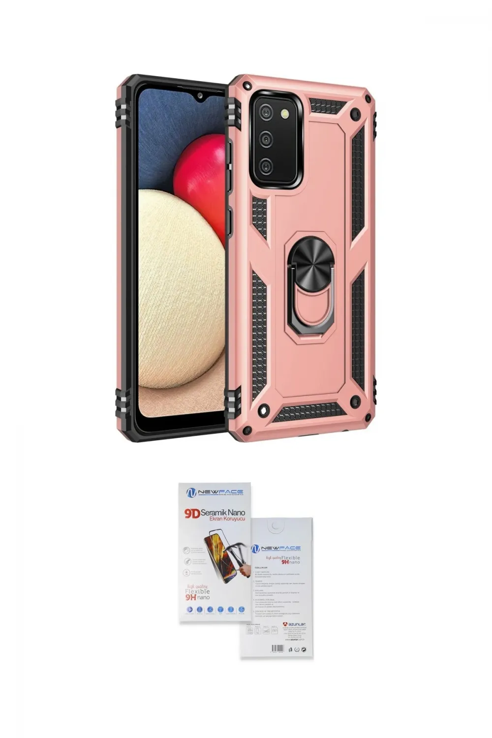ieg™ Galaxy A02S Kılıf Ahenk Klasik Koleksiyonu - Siyah Seramik Nano Ekran Koruyucu