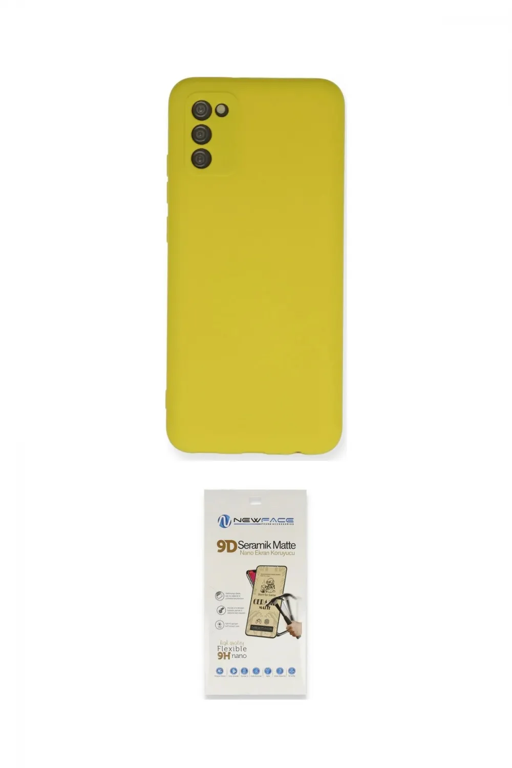 ieg™ Galaxy A02S Kılıf Ahenk Serisi - Siyah Mat Seramik Nano Ekran Koruyucu