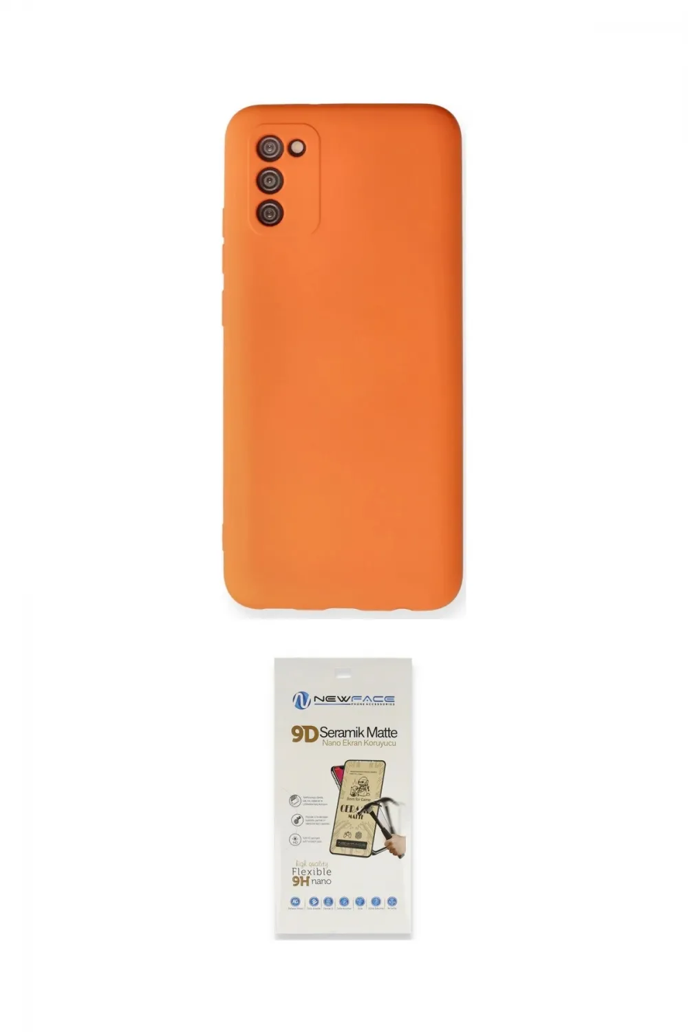 ieg™ Galaxy A02S Kılıf Ahenk Serisi - Siyah Mat Seramik Nano Ekran Koruyucu