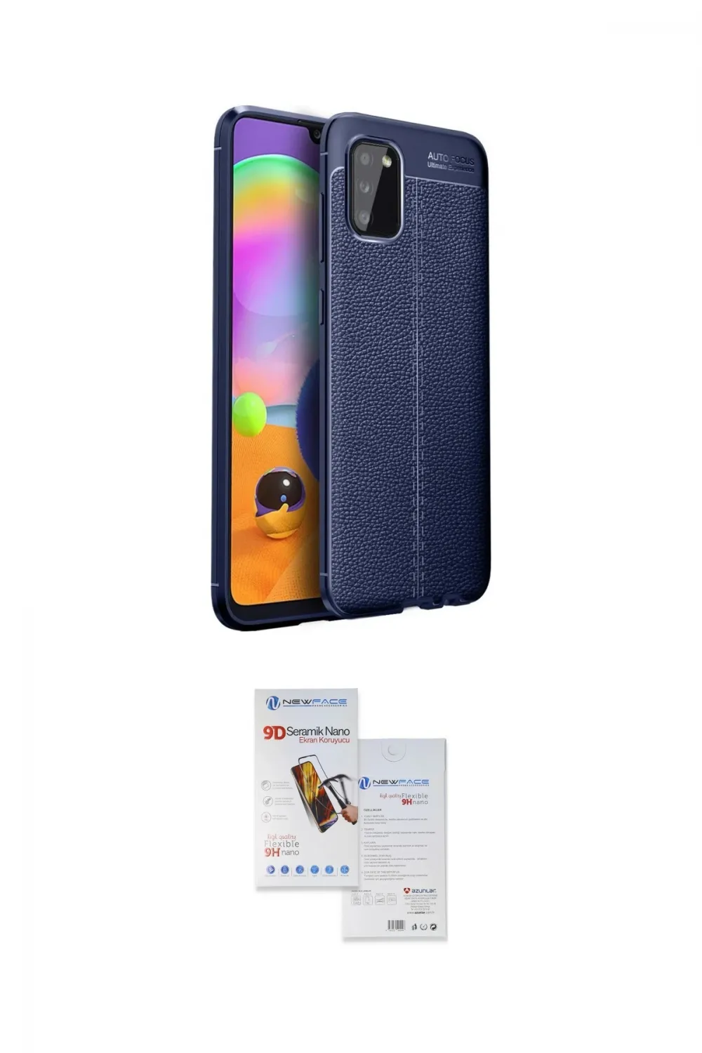 ieg™ Galaxy A02S Kılıf Doruk Klasik Özel Seri - Siyah Seramik Nano Ekran Koruyucu