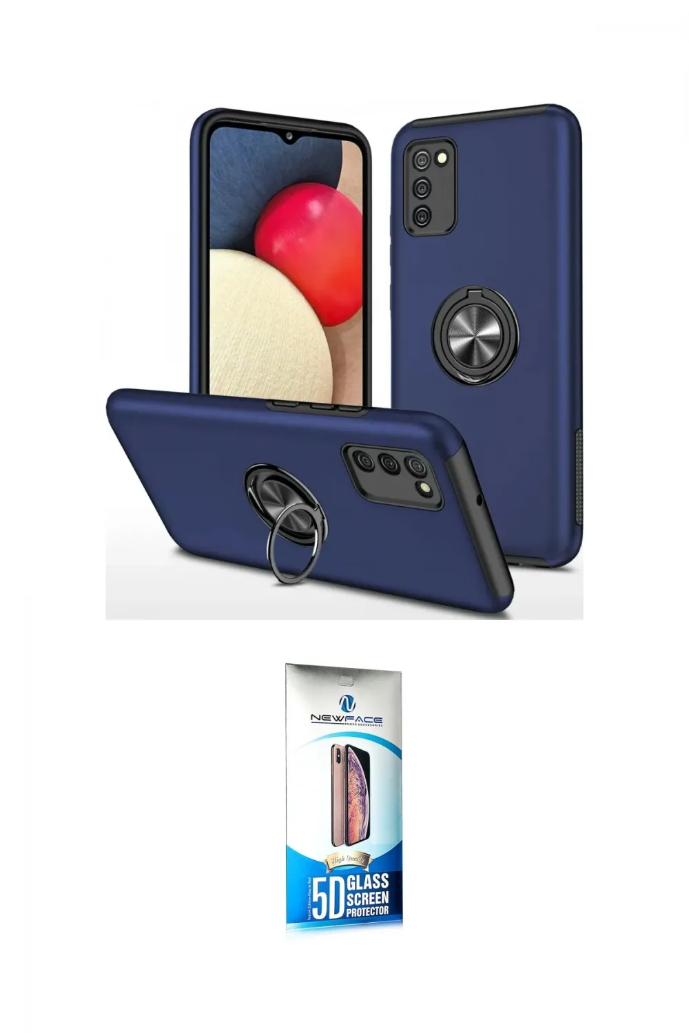ieg™ Galaxy A02S Kılıf Odak Form Prime - Siyah 5D Eko Cam Ekran Koruyucu