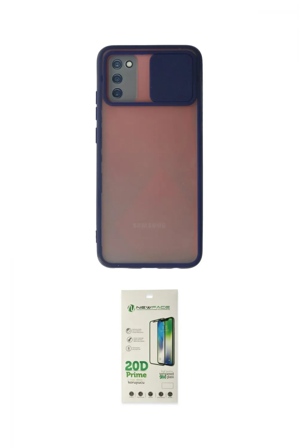 ieg™ Galaxy A02S Kılıf Vadi Çizgi - Siyah 20D Premium Cam Ekran Koruyucu