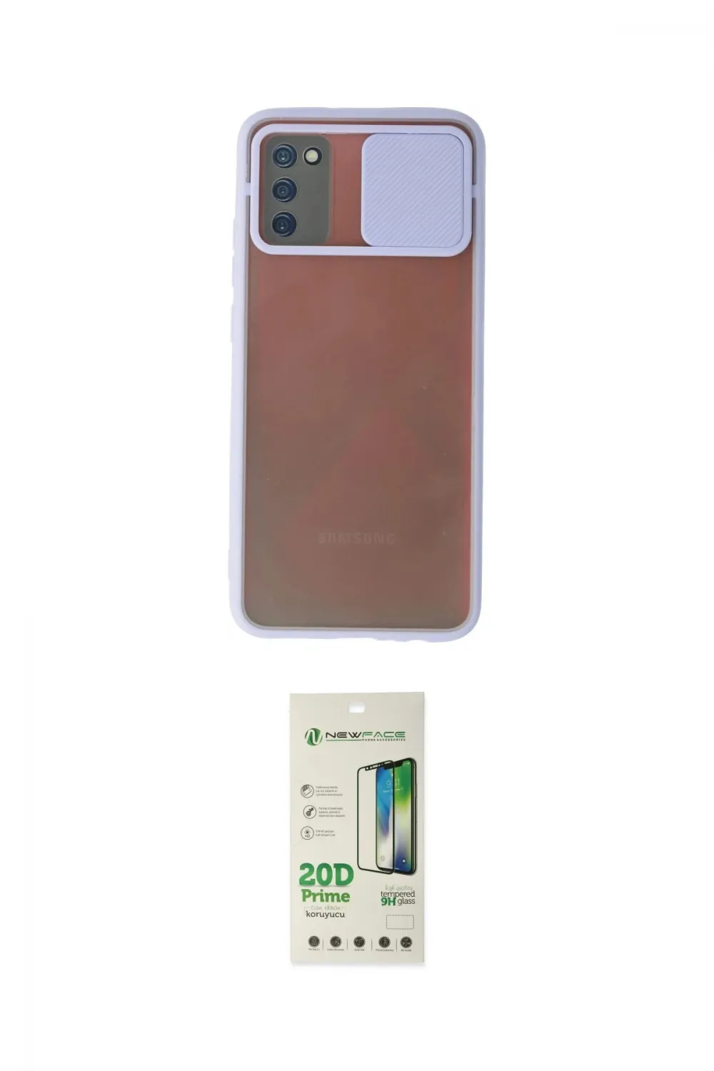 ieg™ Galaxy A02S Kılıf Vadi Çizgi - Siyah 20D Premium Cam Ekran Koruyucu