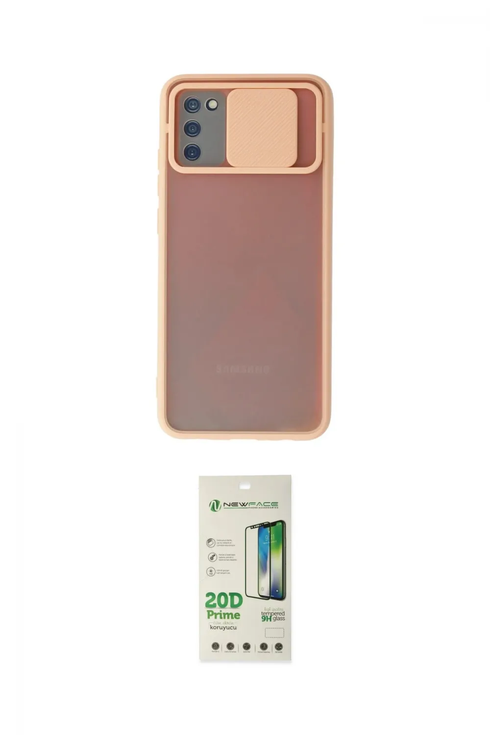 ieg™ Galaxy A02S Kılıf Vadi Çizgi - Siyah 20D Premium Cam Ekran Koruyucu