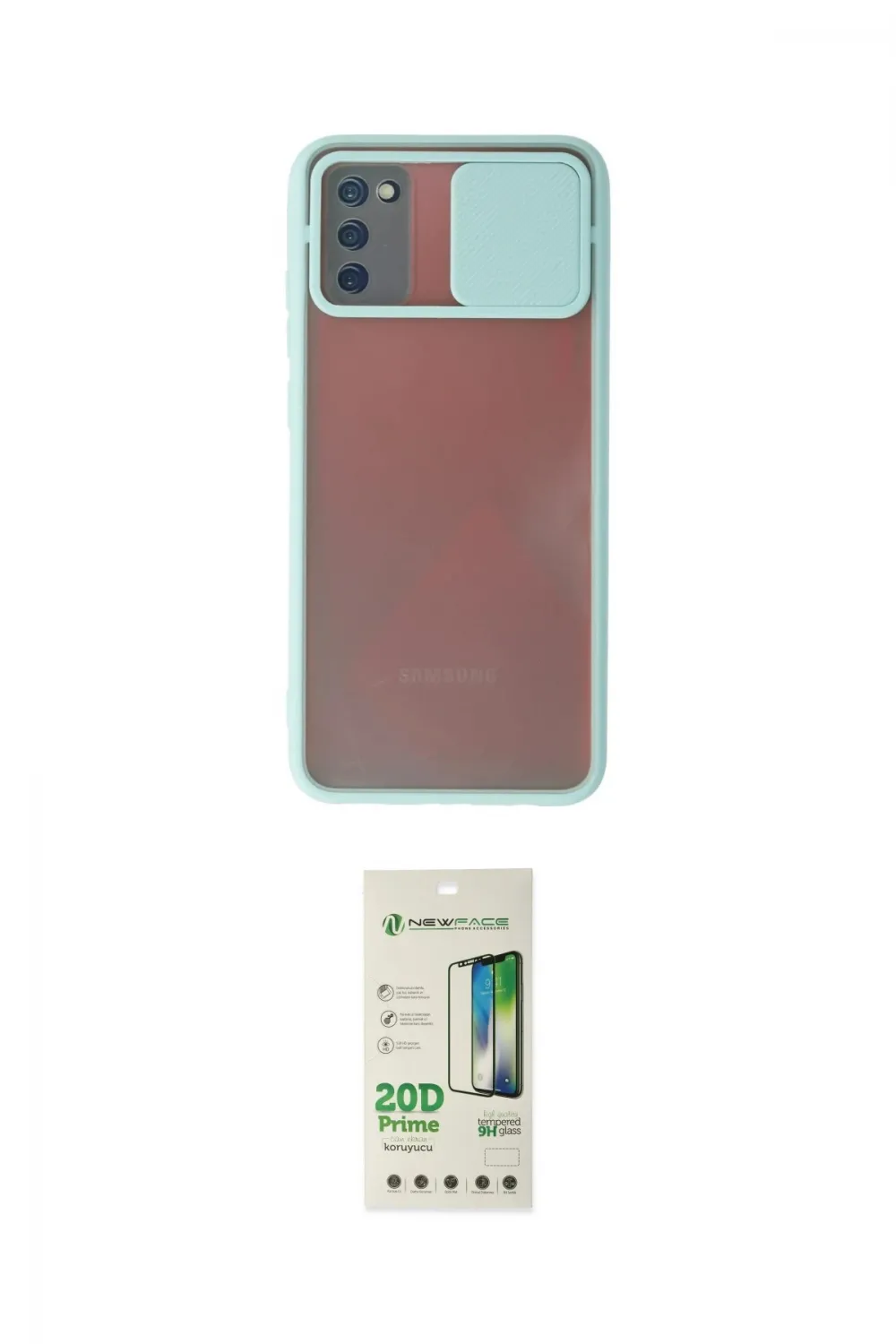 ieg™ Galaxy A02S Kılıf Vadi Çizgi - Siyah 20D Premium Cam Ekran Koruyucu