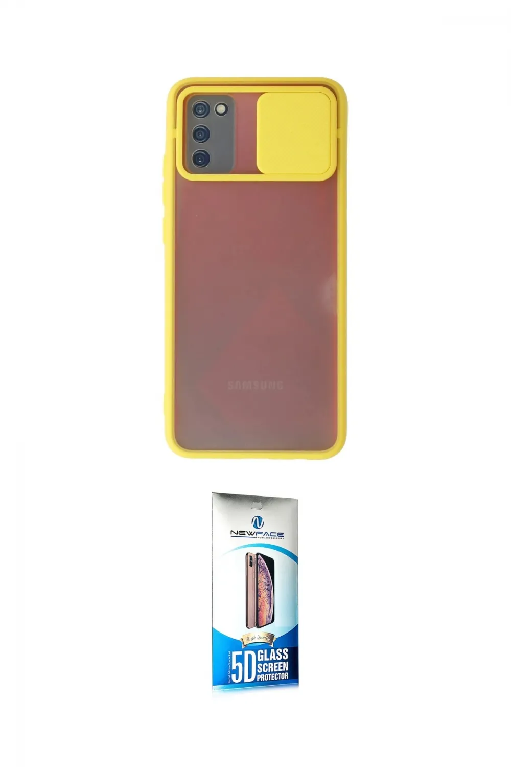ieg™ Galaxy A02S Kılıf Vadi Çizgi - Siyah 5D Eko Cam Ekran Koruyucu