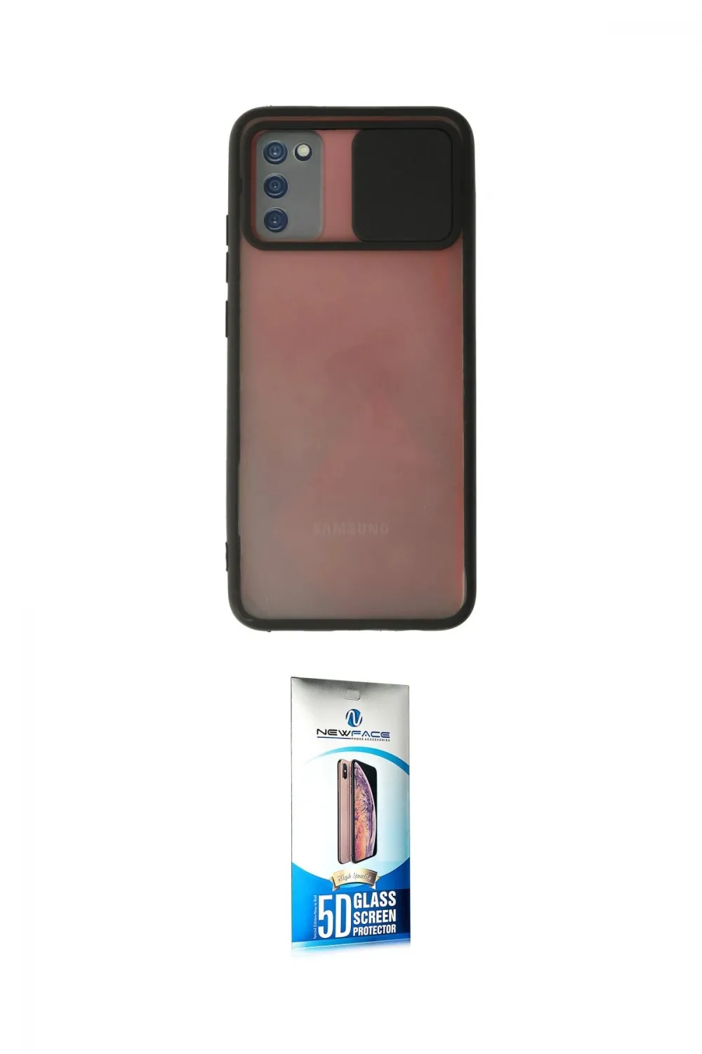 ieg™ Galaxy A02S Kılıf Vadi Çizgi - Siyah 5D Eko Cam Ekran Koruyucu