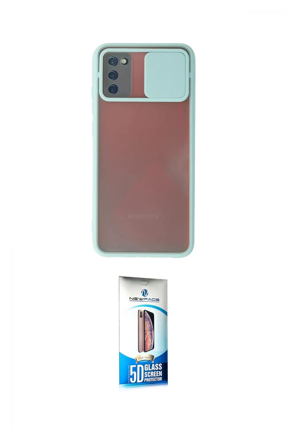ieg™ Galaxy A02S Kılıf Vadi Çizgi - Siyah 5D Eko Cam Ekran Koruyucu