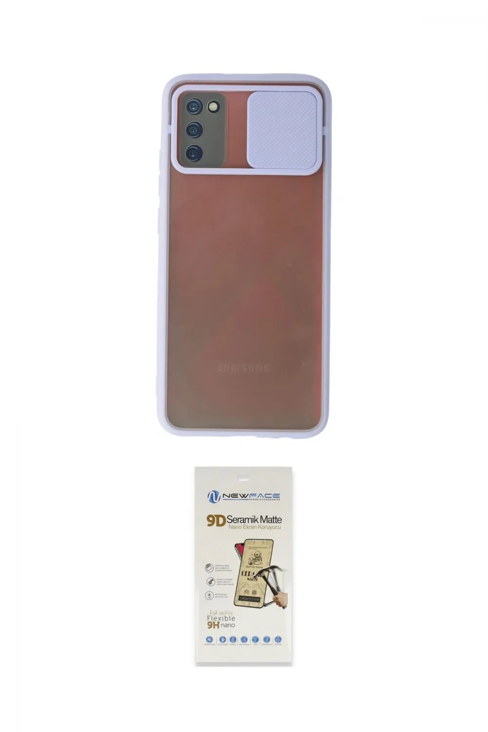 ieg™ Galaxy A02S Kılıf Vadi Çizgi - Siyah Mat Seramik Nano Ekran Koruyucu