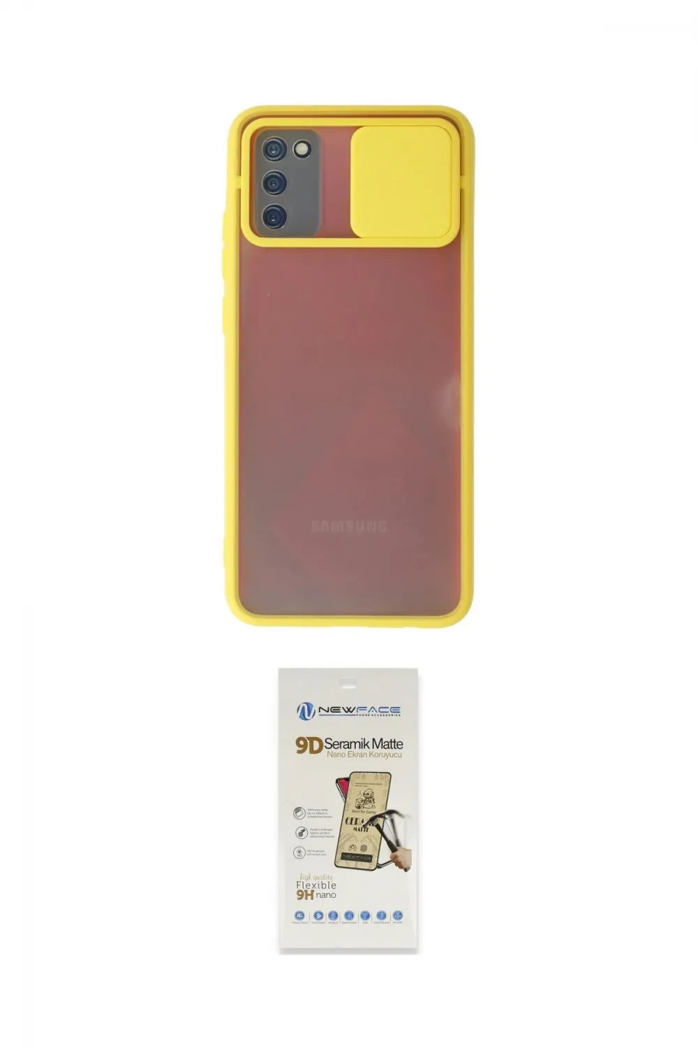 ieg™ Galaxy A02S Kılıf Vadi Çizgi - Siyah Mat Seramik Nano Ekran Koruyucu