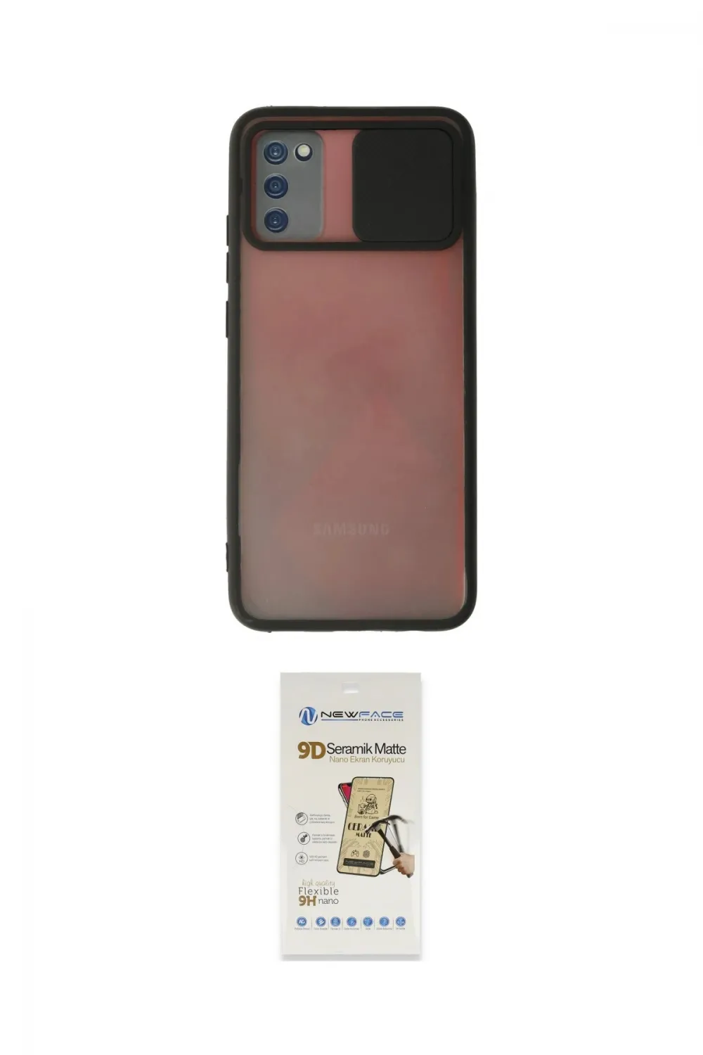 ieg™ Galaxy A02S Kılıf Vadi Çizgi - Siyah Mat Seramik Nano Ekran Koruyucu