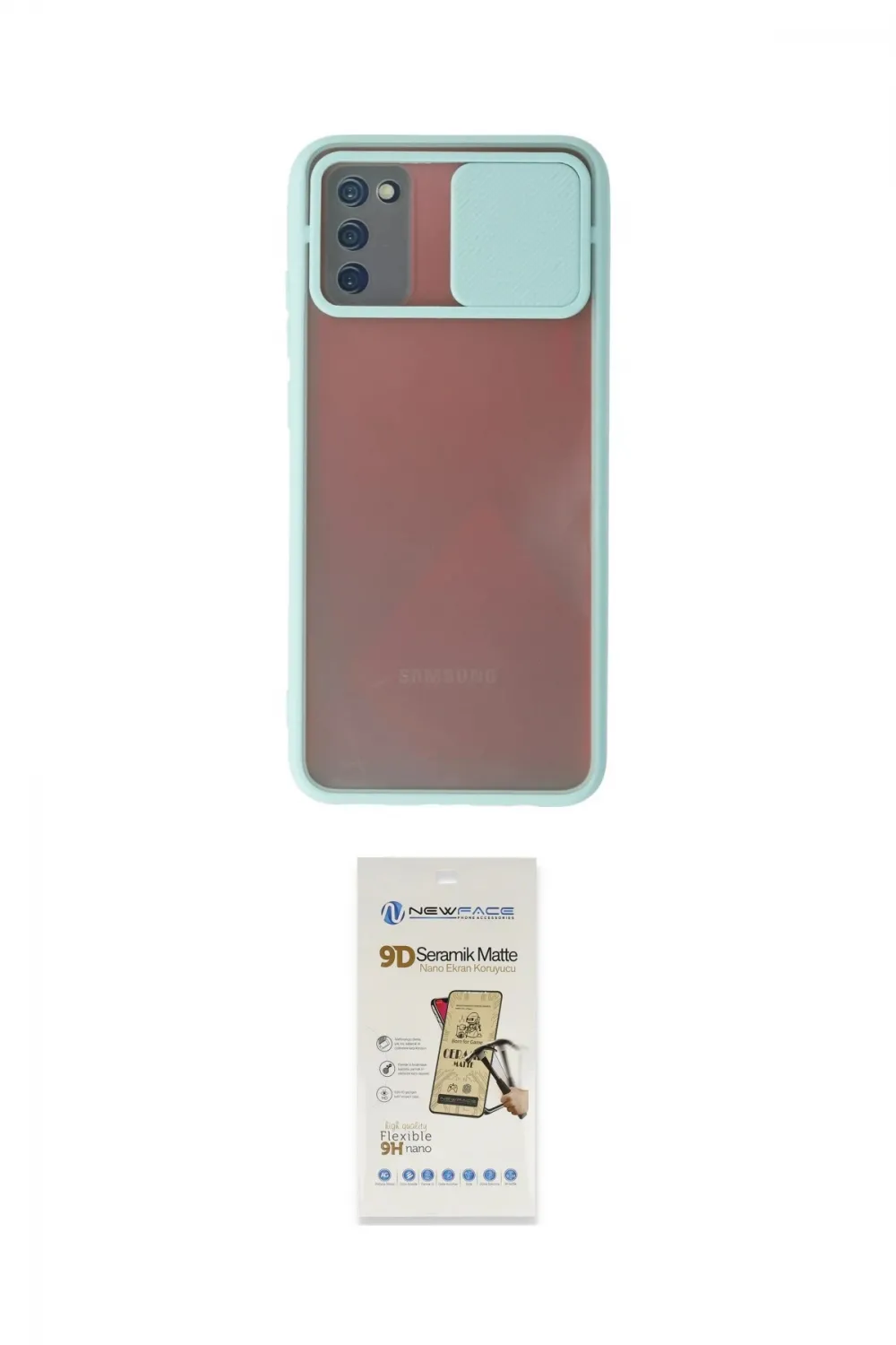 ieg™ Galaxy A02S Kılıf Vadi Çizgi - Siyah Mat Seramik Nano Ekran Koruyucu