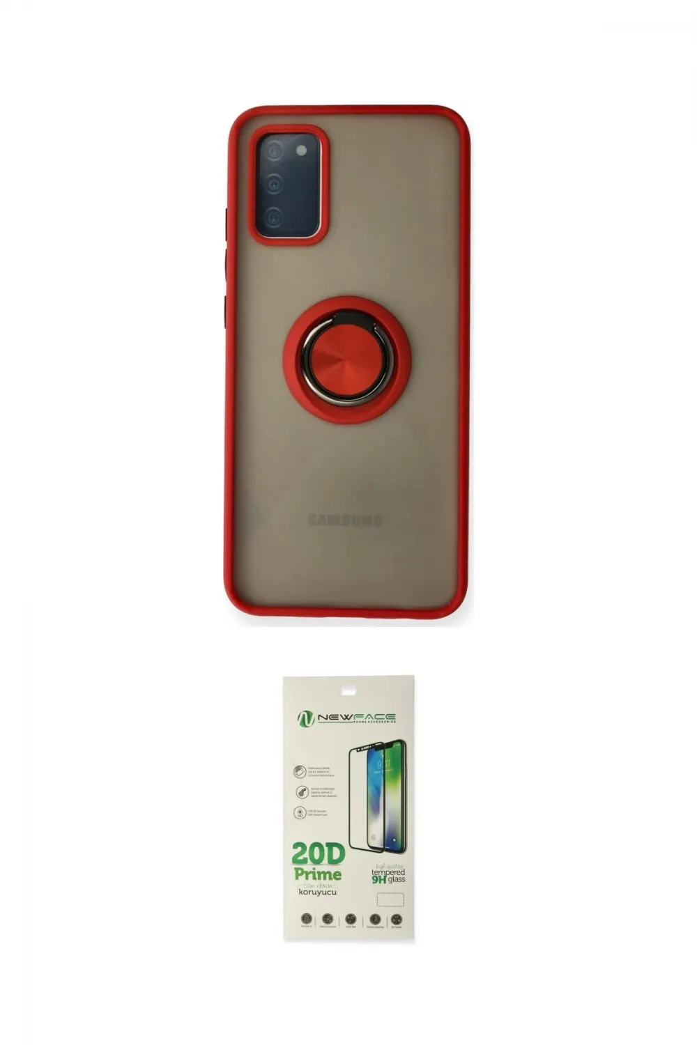 ieg™ Galaxy A02S Kılıf Yörünge Çizgi - Siyah 20D Premium Cam Ekran Koruyucu