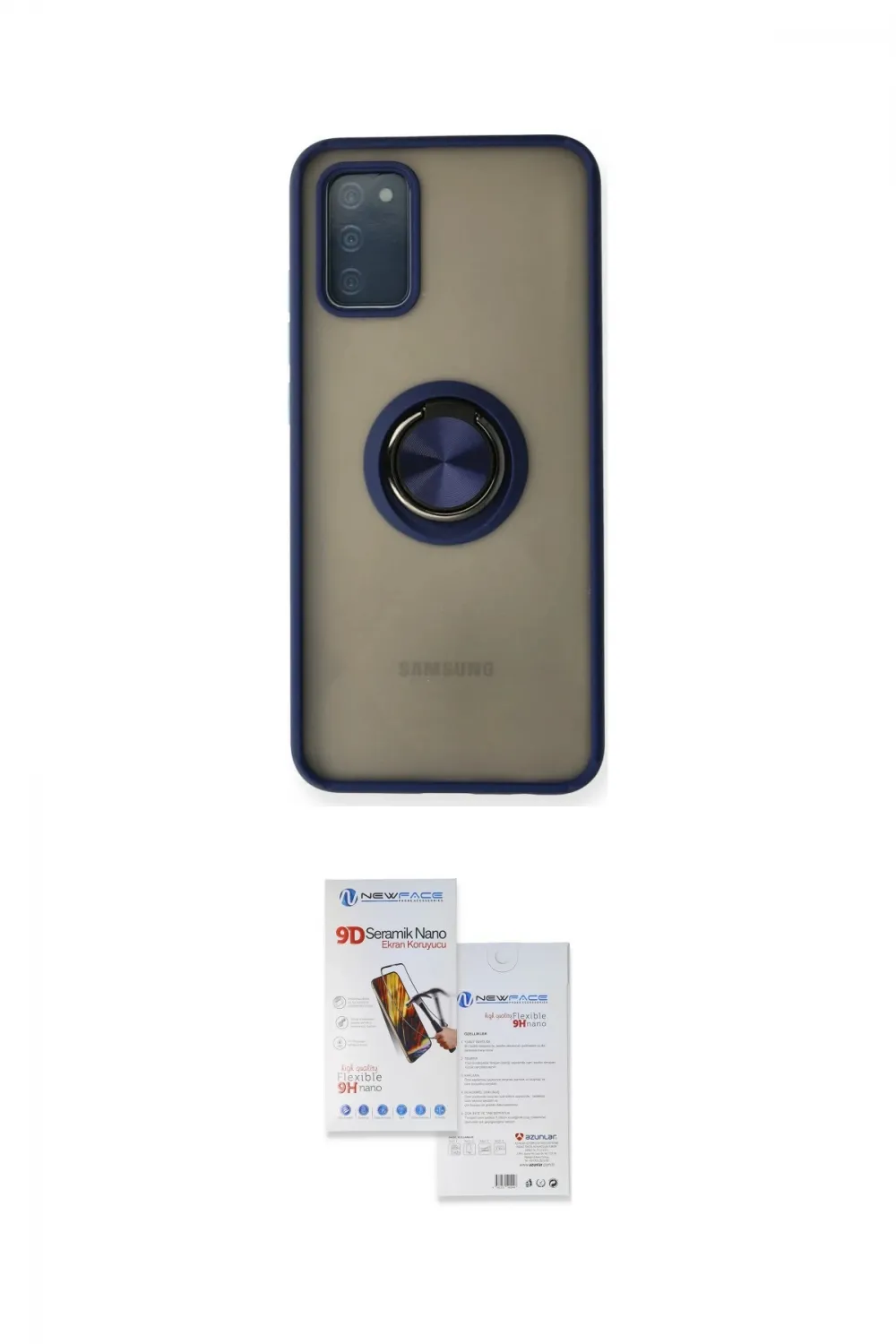 ieg™ Galaxy A02S Kılıf Yörünge Çizgi - Siyah Seramik Nano Ekran Koruyucu