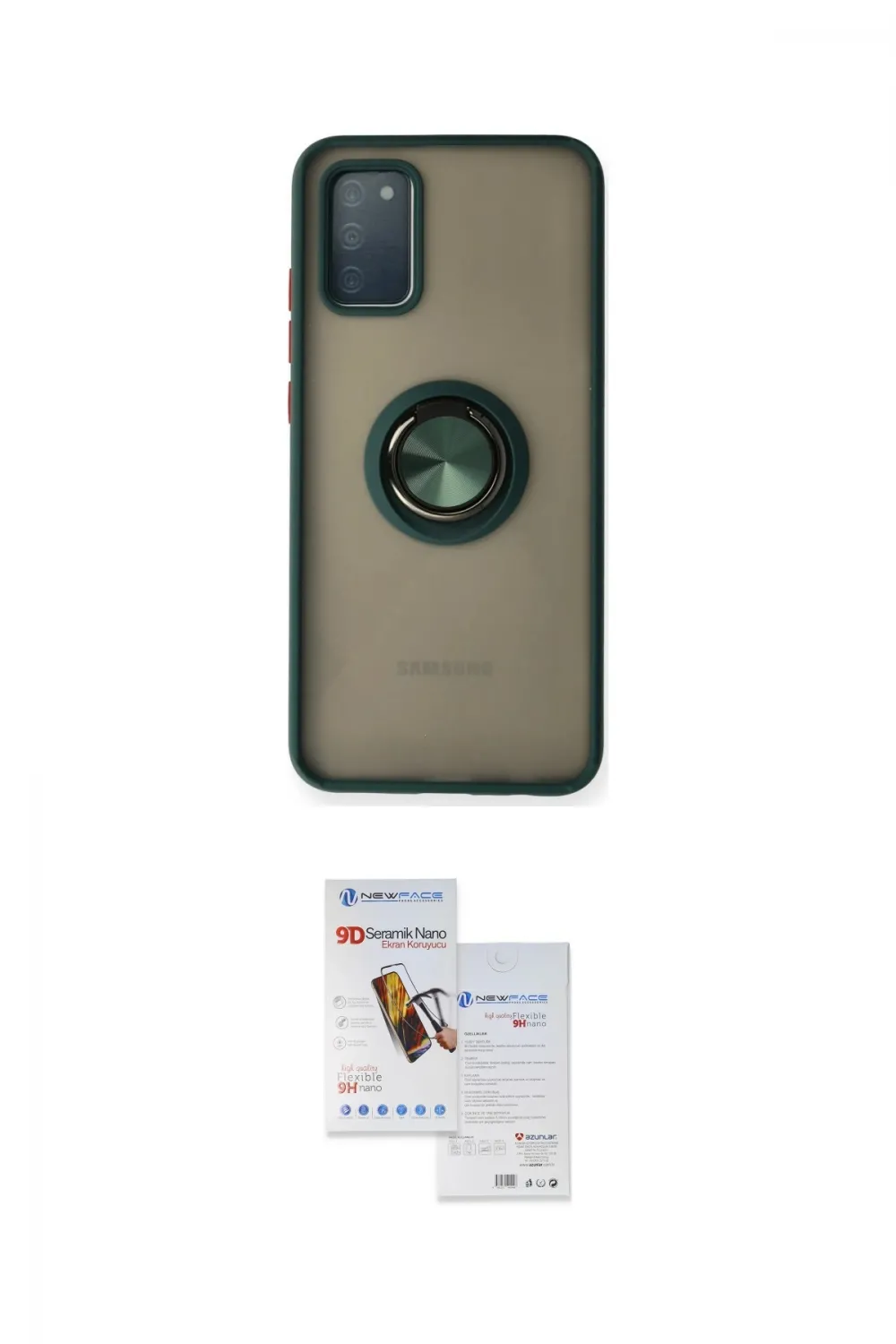 ieg™ Galaxy A02S Kılıf Yörünge Çizgi - Siyah Seramik Nano Ekran Koruyucu