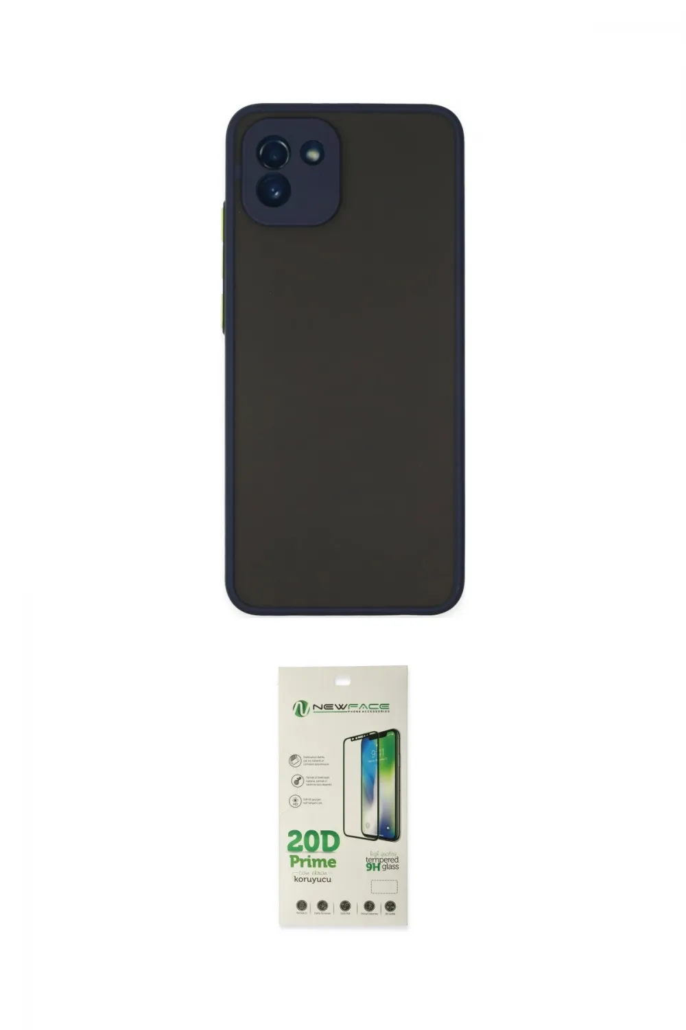 ieg™ Galaxy A03 Kılıf Ahenk Çizgi Serisi - Siyah 20D Premium Cam Ekran Koruyucu