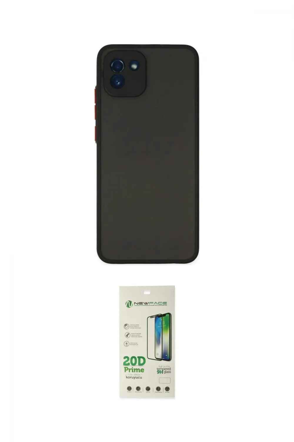 ieg™ Galaxy A03 Kılıf Ahenk Çizgi Serisi - Siyah 20D Premium Cam Ekran Koruyucu