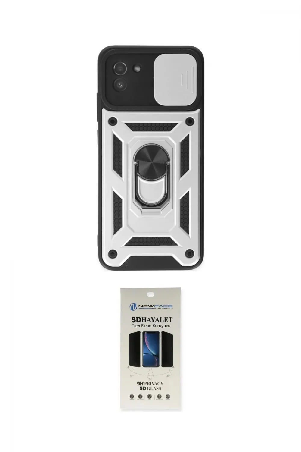 ieg™ Galaxy A03 Kılıf Ahenk Klasik - Siyah 5D Hayalet Cam Ekran Koruyucu