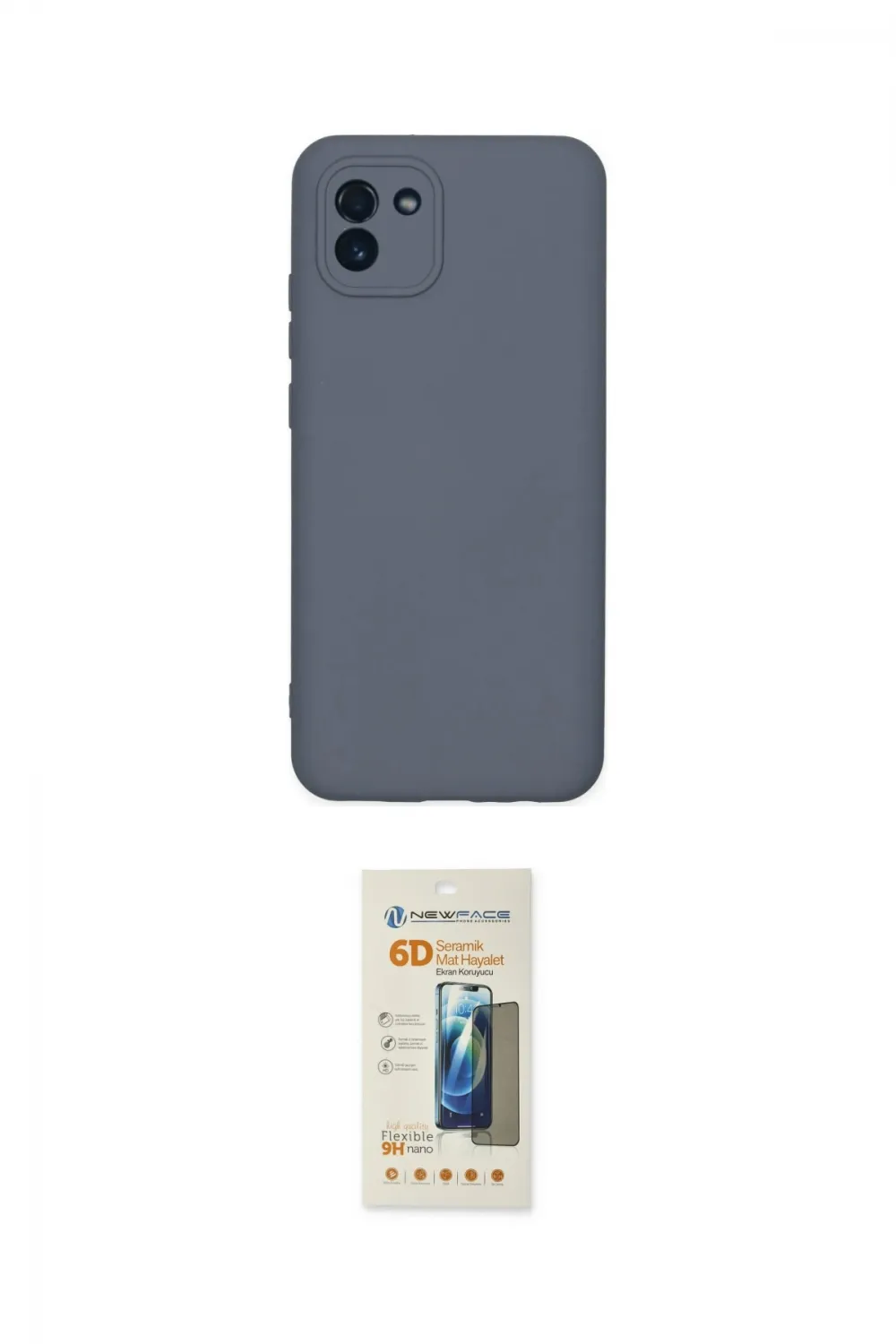 ieg™ Galaxy A03 Kılıf Ahenk Serisi - Siyah 6D Mat Seramik Hayalet Nano Ekran Koruyucu
