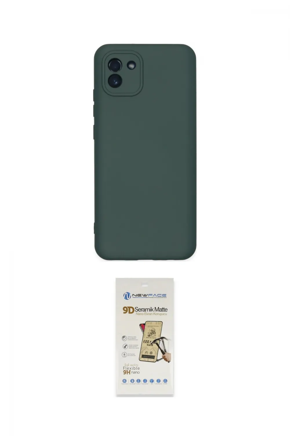 ieg™ Galaxy A03 Kılıf Ahenk Serisi - Siyah Mat Seramik Nano Ekran Koruyucu