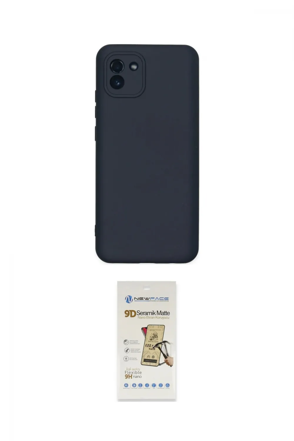 ieg™ Galaxy A03 Kılıf Ahenk Serisi - Siyah Mat Seramik Nano Ekran Koruyucu