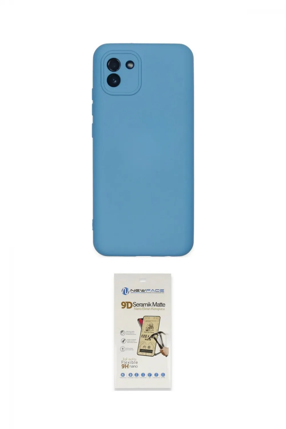 ieg™ Galaxy A03 Kılıf Ahenk Serisi - Siyah Mat Seramik Nano Ekran Koruyucu