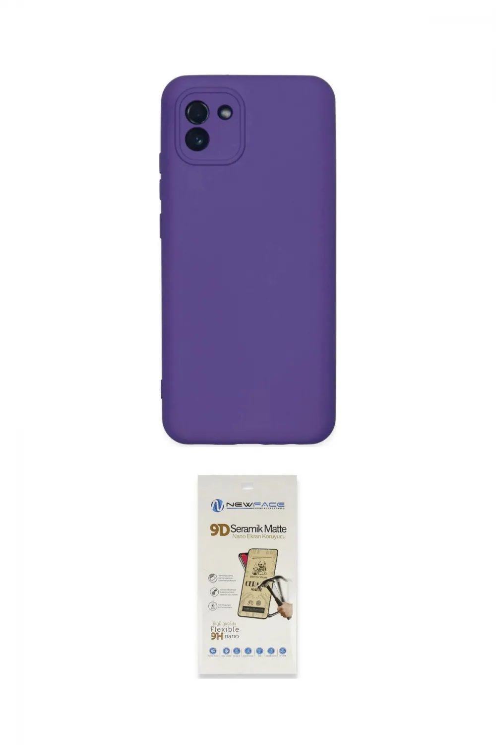 ieg™ Galaxy A03 Kılıf Ahenk Serisi - Siyah Mat Seramik Nano Ekran Koruyucu