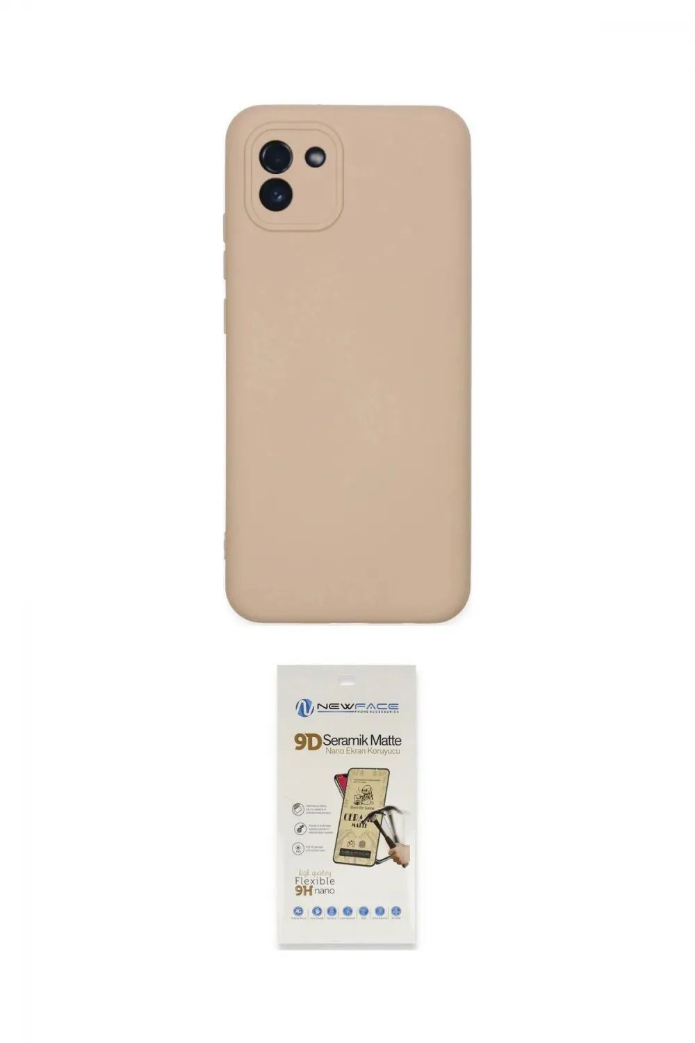 ieg™ Galaxy A03 Kılıf Ahenk Serisi - Siyah Mat Seramik Nano Ekran Koruyucu