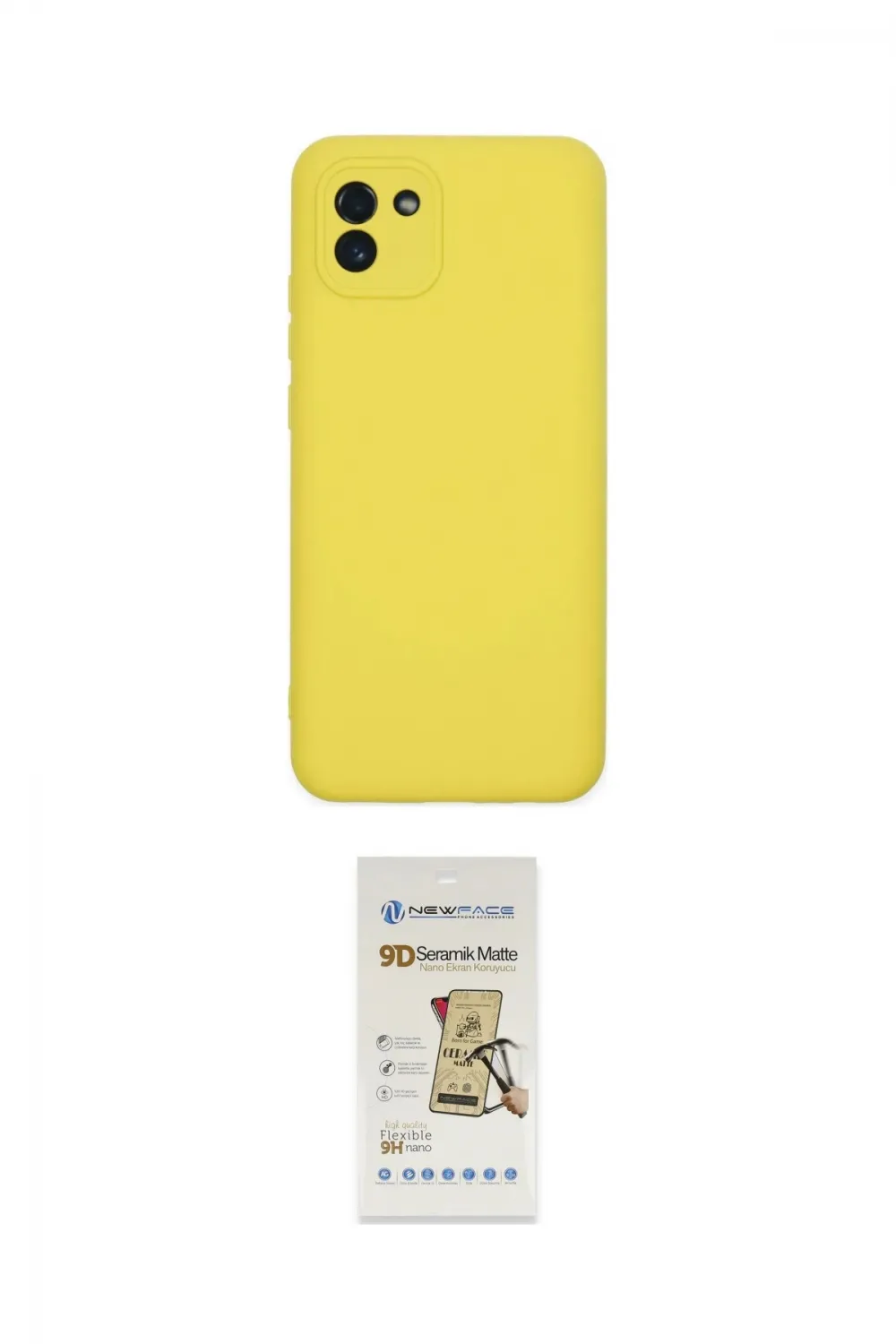 ieg™ Galaxy A03 Kılıf Ahenk Serisi - Siyah Mat Seramik Nano Ekran Koruyucu