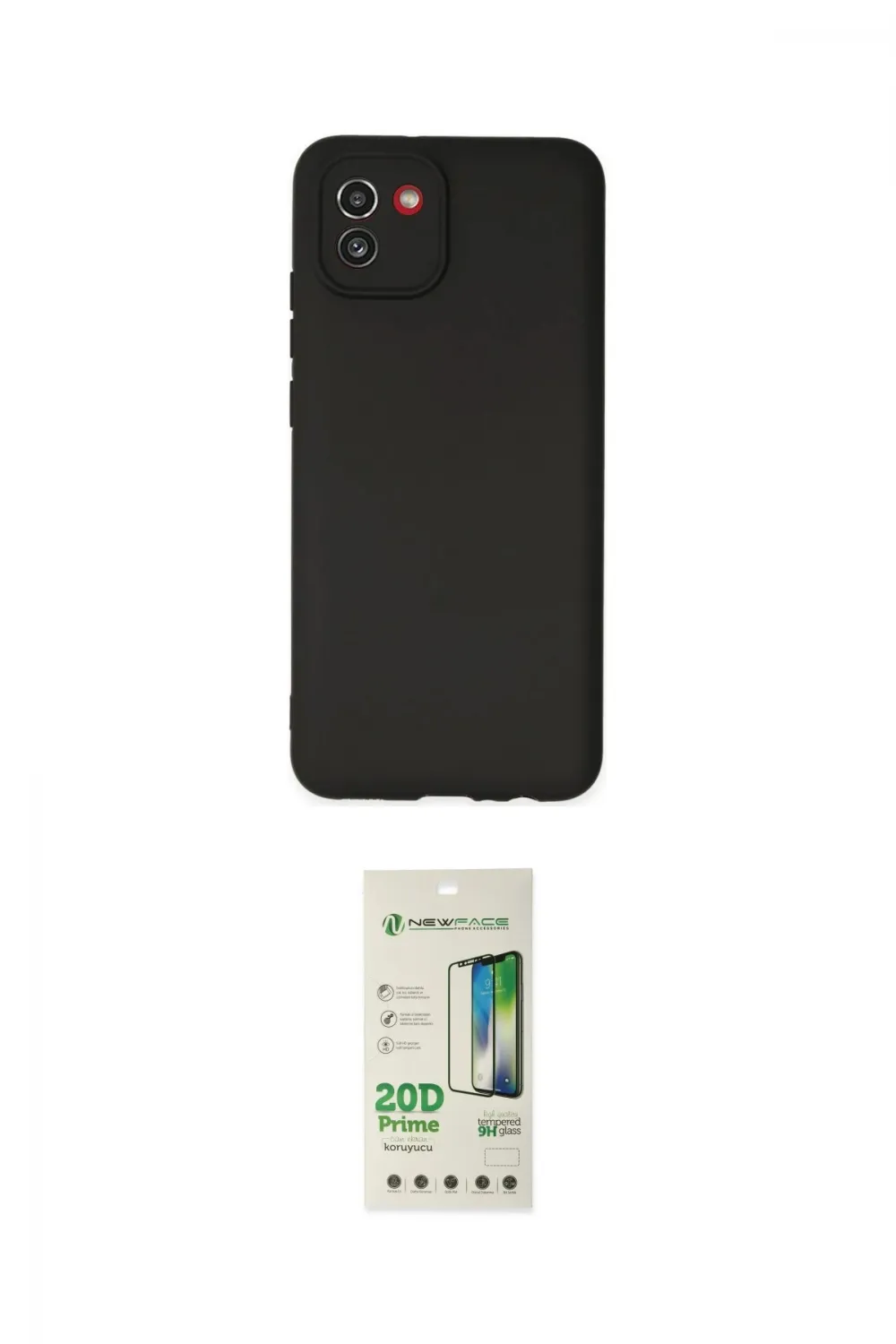 ieg™ Galaxy A03 Kılıf Kozmos Yansıma Özel Seri - Siyah 20D Premium Cam Ekran Koruyucu