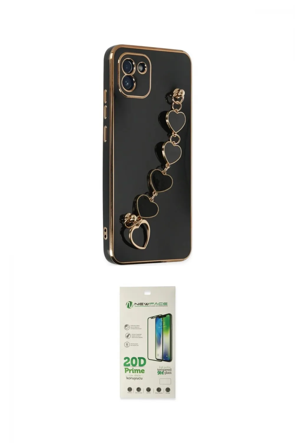 ieg™ Galaxy A03 Kılıf Nova Işık Prime - Siyah 20D Premium Cam Ekran Koruyucu
