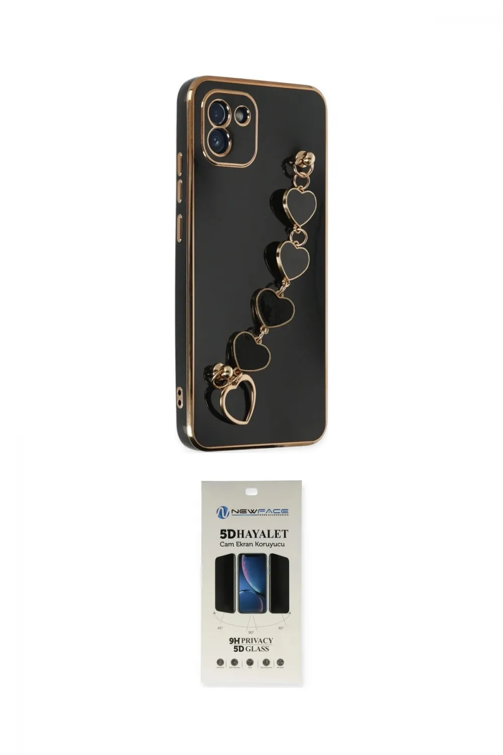 ieg™ Galaxy A03 Kılıf Nova Işık Prime - Siyah 5D Hayalet Cam Ekran Koruyucu