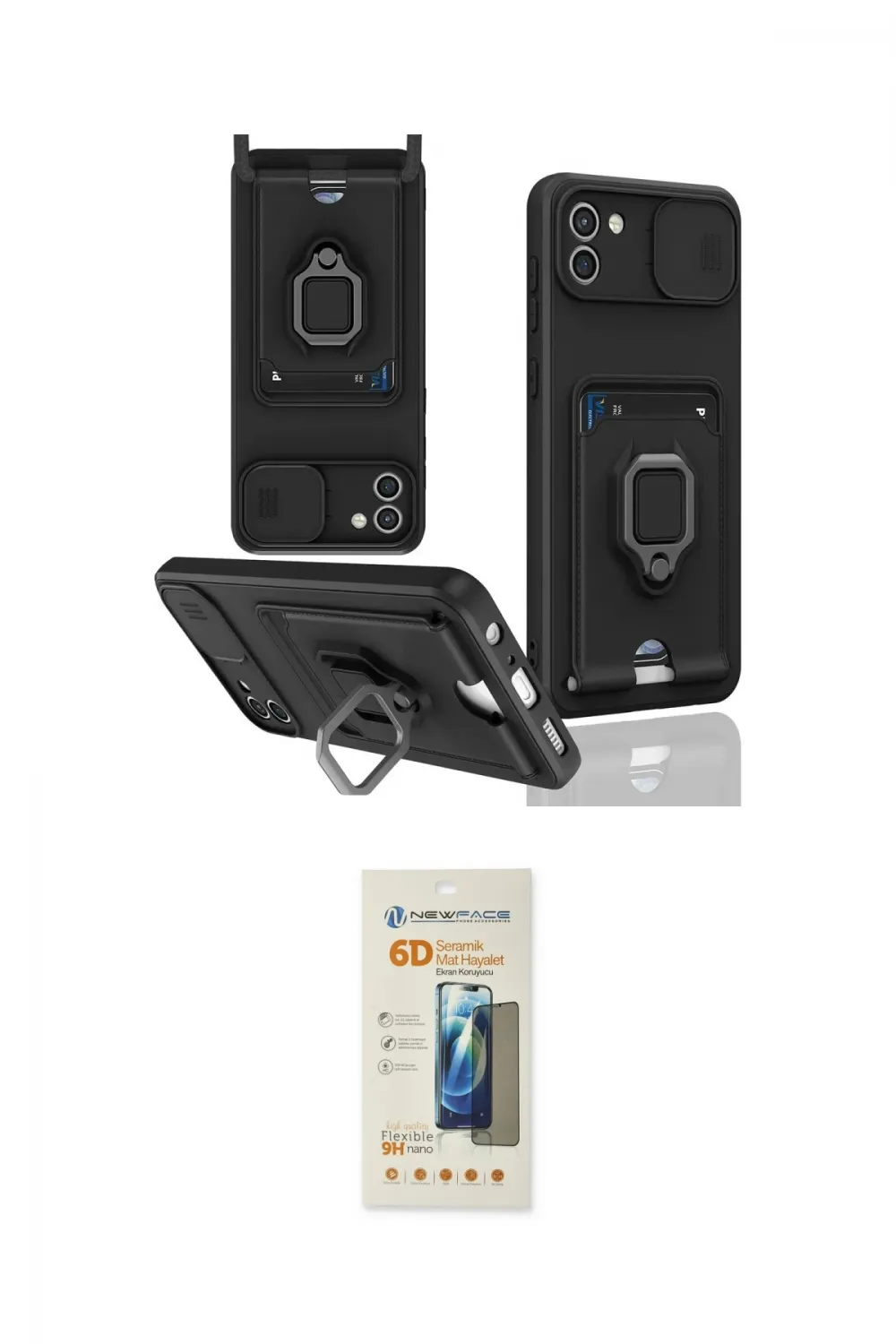 ieg™ Galaxy A03 Kılıf Vadi Form Prime - Siyah 6D Mat Seramik Hayalet Nano Ekran Koruyucu