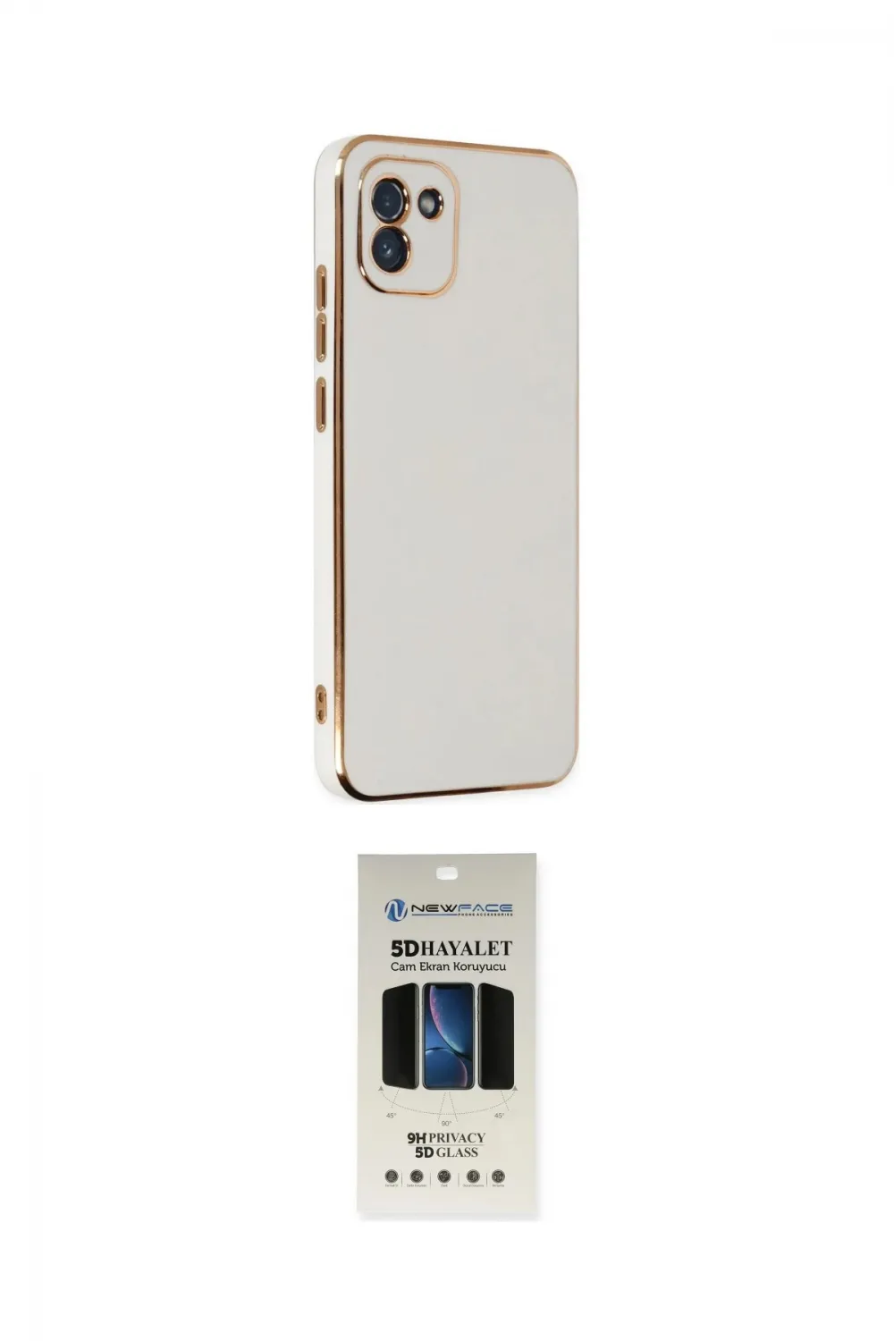 ieg™ Galaxy A03 Kılıf Yankı Serisi - Siyah 5D Hayalet Cam Ekran Koruyucu
