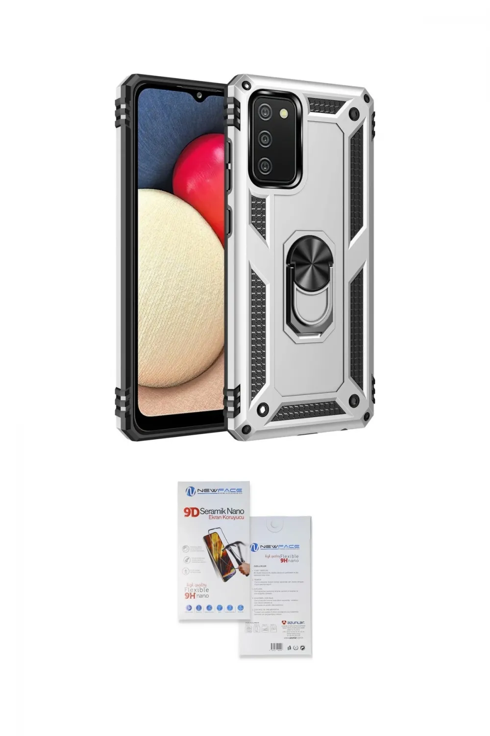 ieg™ Galaxy A03S Kılıf Ahenk Klasik Koleksiyonu - Siyah Seramik Nano Ekran Koruyucu