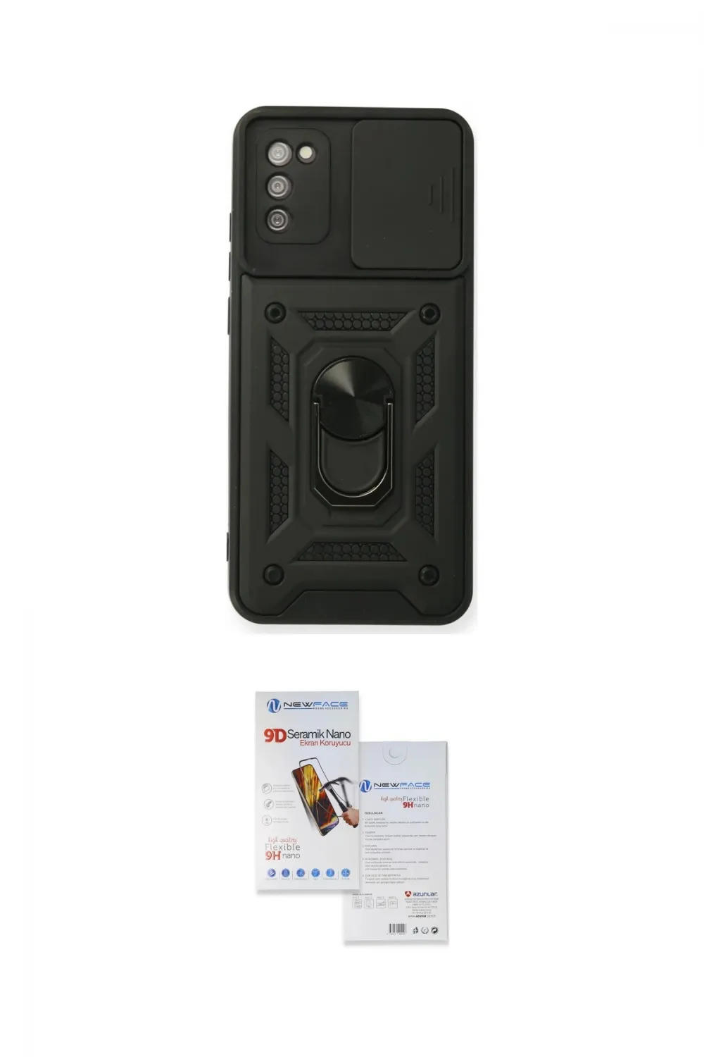 ieg™ Galaxy A03S Kılıf Ahenk Klasik - Siyah Seramik Nano Ekran Koruyucu