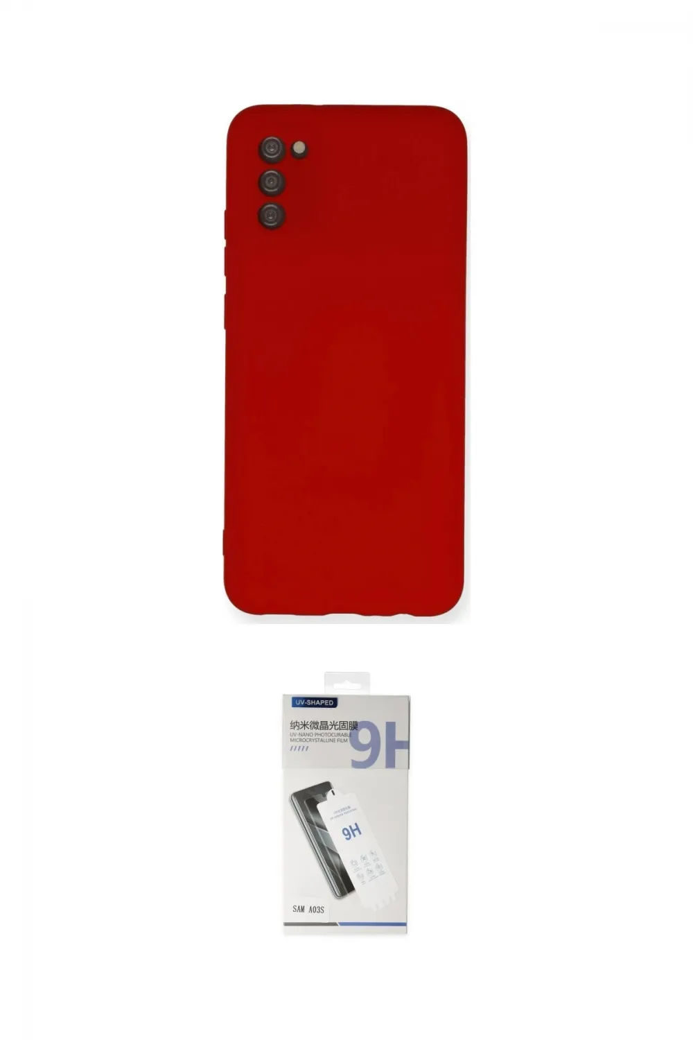 ieg™ Galaxy A03S Kılıf Ahenk Serisi - Şeffaf Uv Polymer Nano Ekran Koruyucu