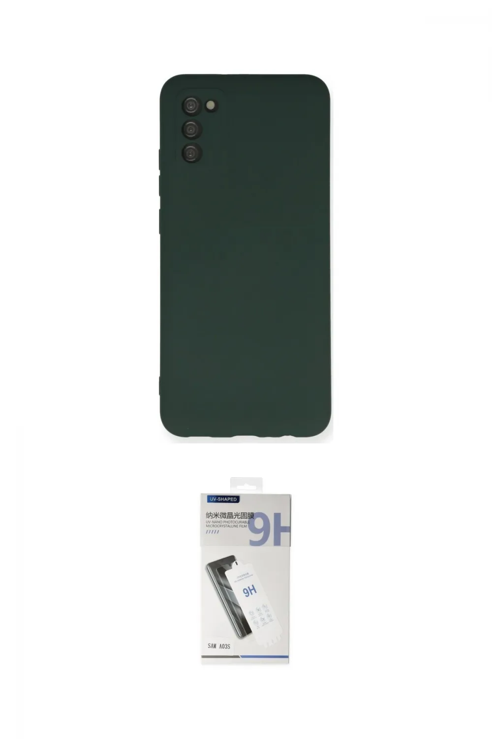 ieg™ Galaxy A03S Kılıf Ahenk Serisi - Şeffaf Uv Polymer Nano Ekran Koruyucu