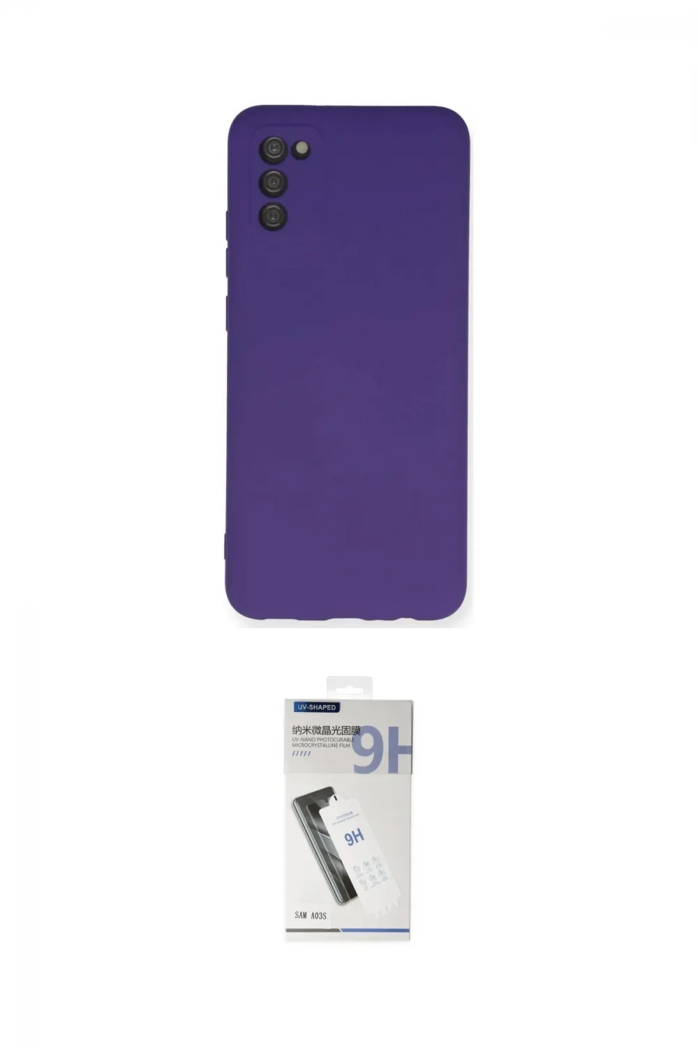ieg™ Galaxy A03S Kılıf Ahenk Serisi - Şeffaf Uv Polymer Nano Ekran Koruyucu