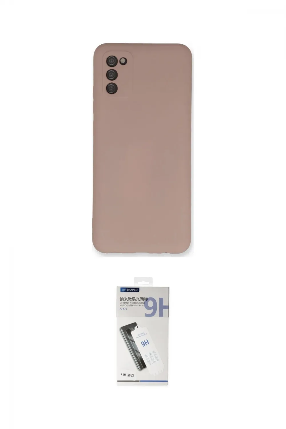 ieg™ Galaxy A03S Kılıf Ahenk Serisi - Şeffaf Uv Polymer Nano Ekran Koruyucu
