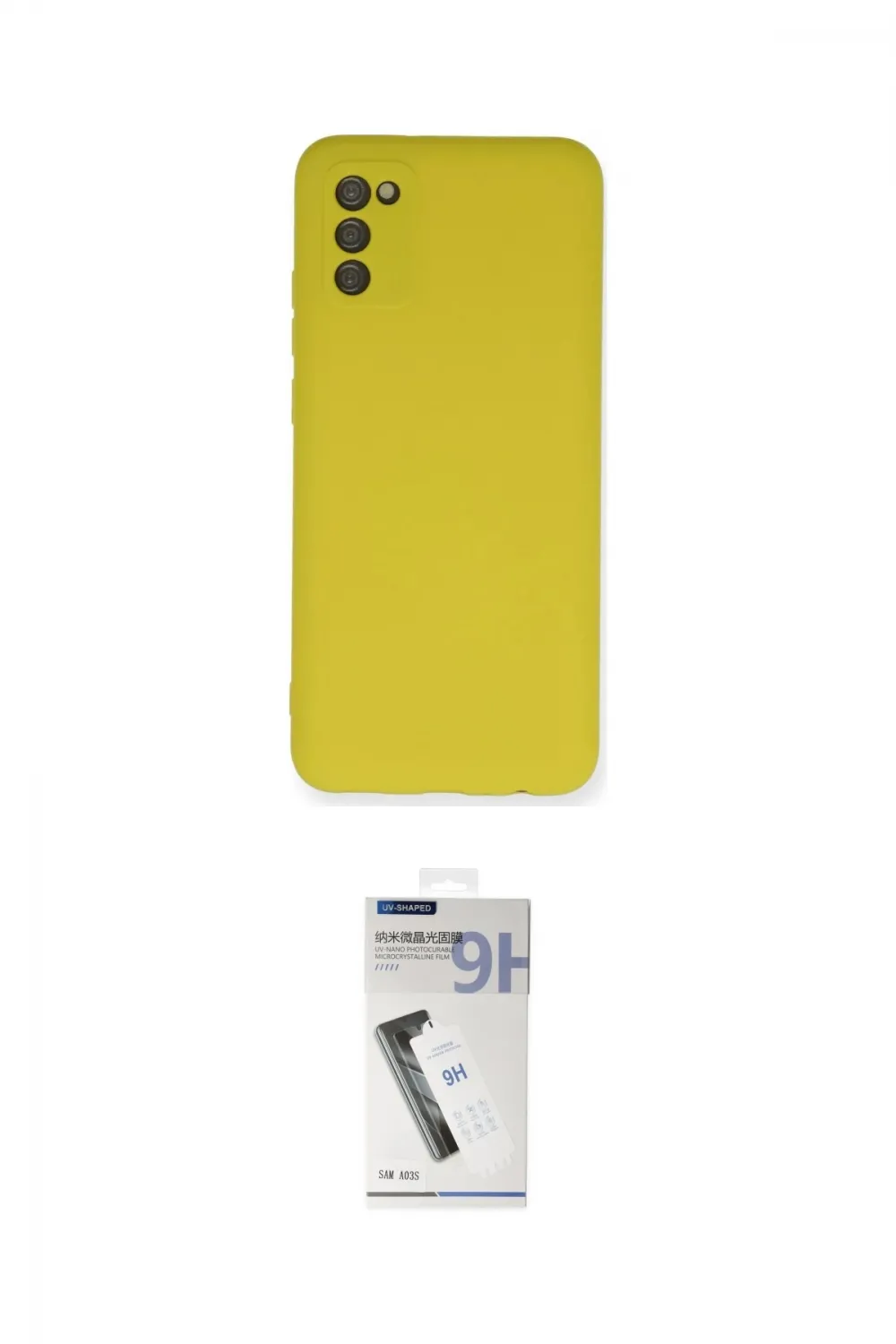 ieg™ Galaxy A03S Kılıf Ahenk Serisi - Şeffaf Uv Polymer Nano Ekran Koruyucu