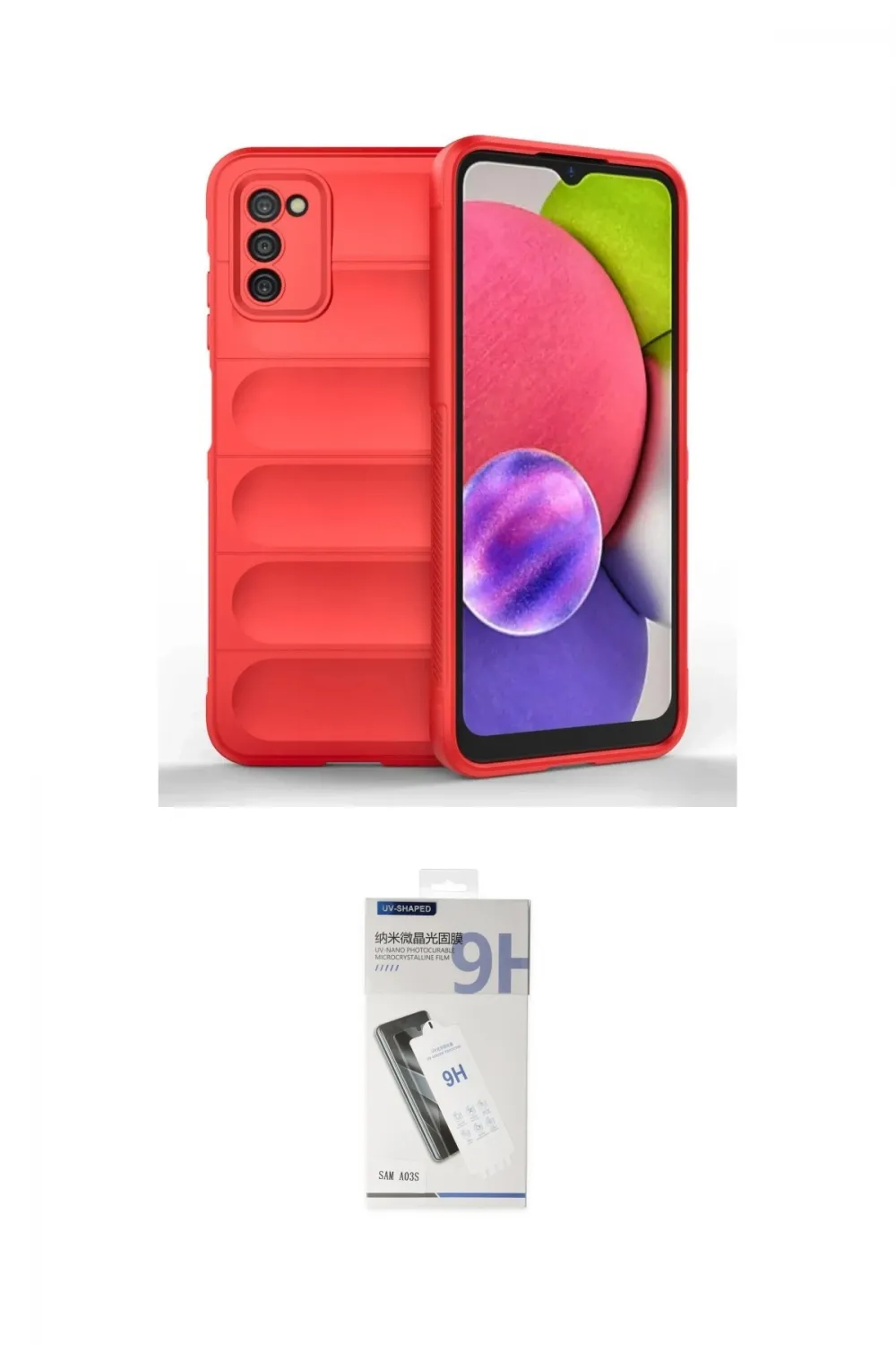 ieg™ Galaxy A03S Kılıf Atlas Koleksiyonu - Şeffaf Uv Polymer Nano Ekran Koruyucu