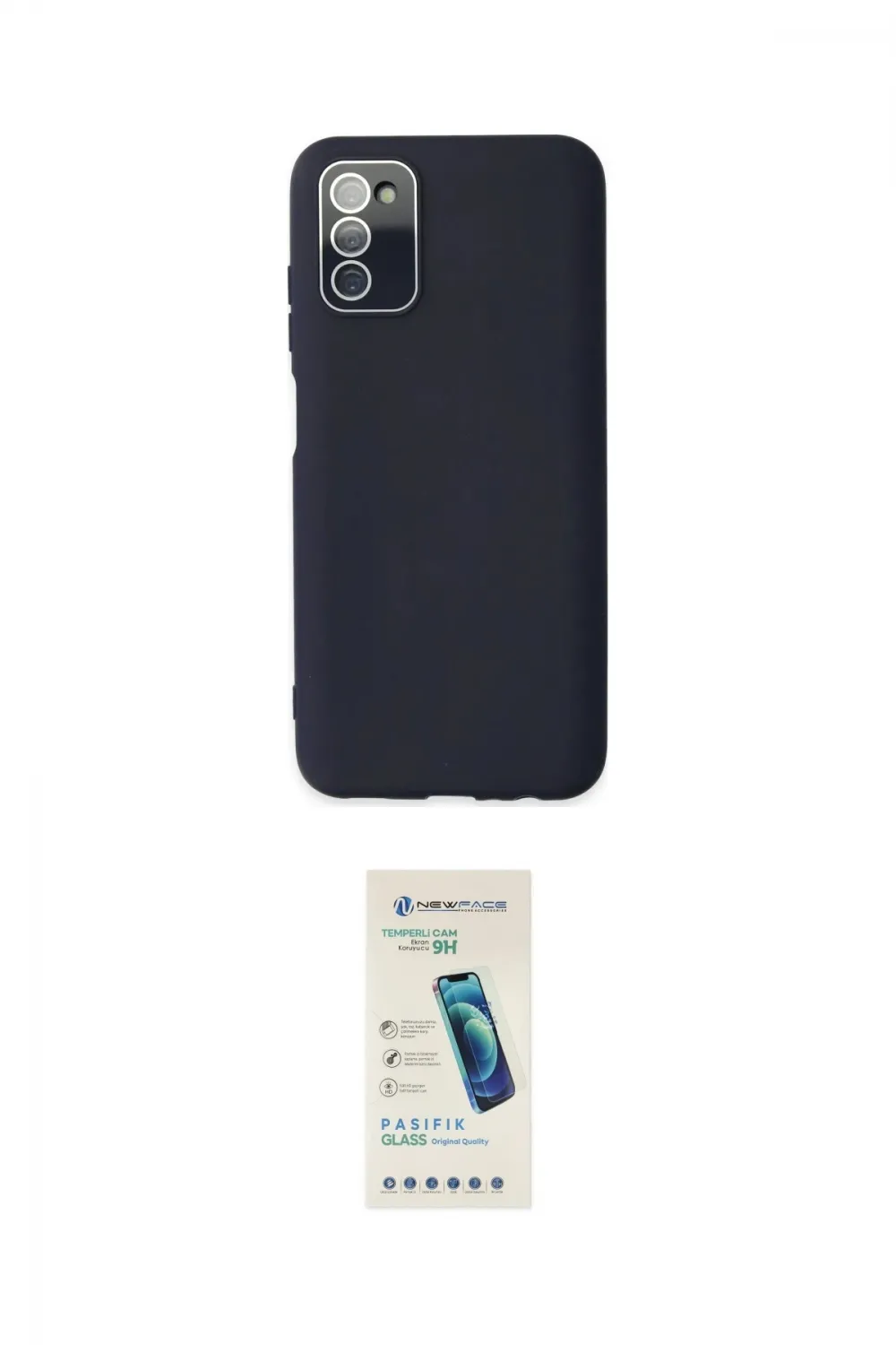 ieg™ Galaxy A03S Kılıf Çekirdek Modern Serisi - Şeffaf Pasifik Cam Ekran Koruyucu